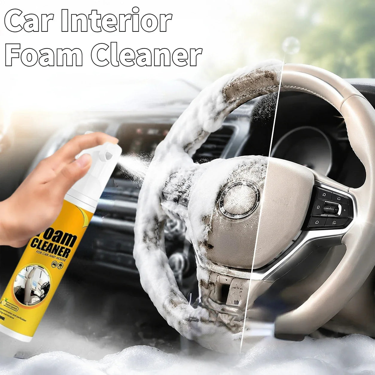 Multipurpose Car Interior Foam Cleaner Spray – Stain Remover