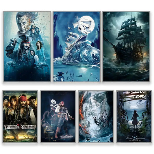 Pirates of the Caribbean Black Pearl Canvas Poster | Wall Art Canvas Wall Poster Peaceful Pleasures Health and Wellness