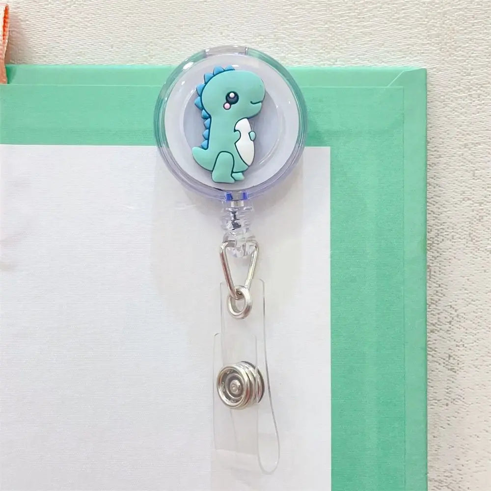 Cute ABS Card Holder Name Tag Nurse Doctor Cartoon ID Card Clips Retractable Badge Reel Badge Holder Name Card Holder Peaceful Pleasures Health and Wellness 03
