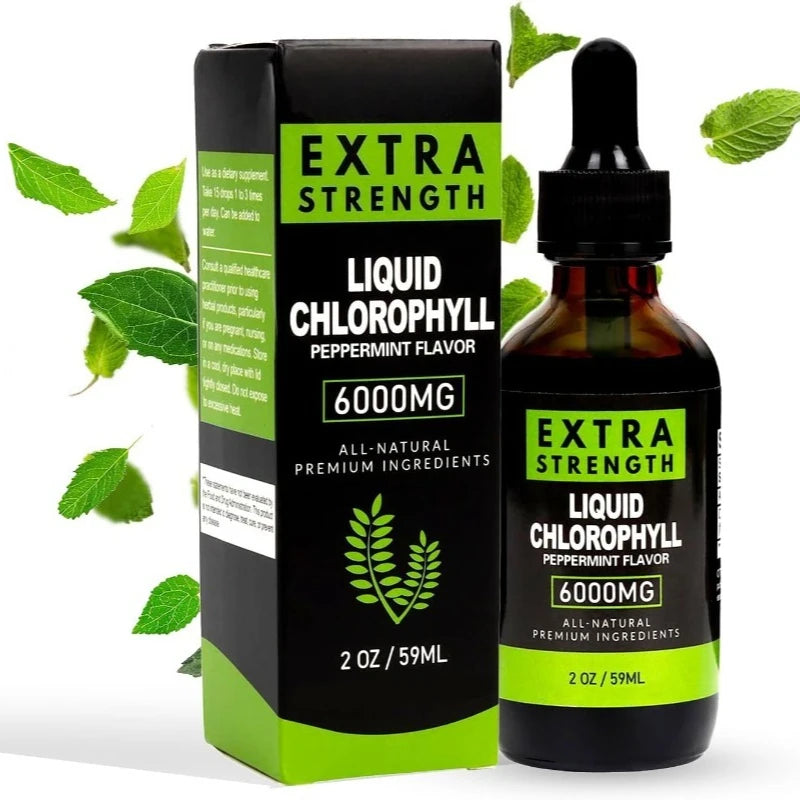 Liquid Chlorophyll Drops 59ml | Peppermint & Mulberry Vegan