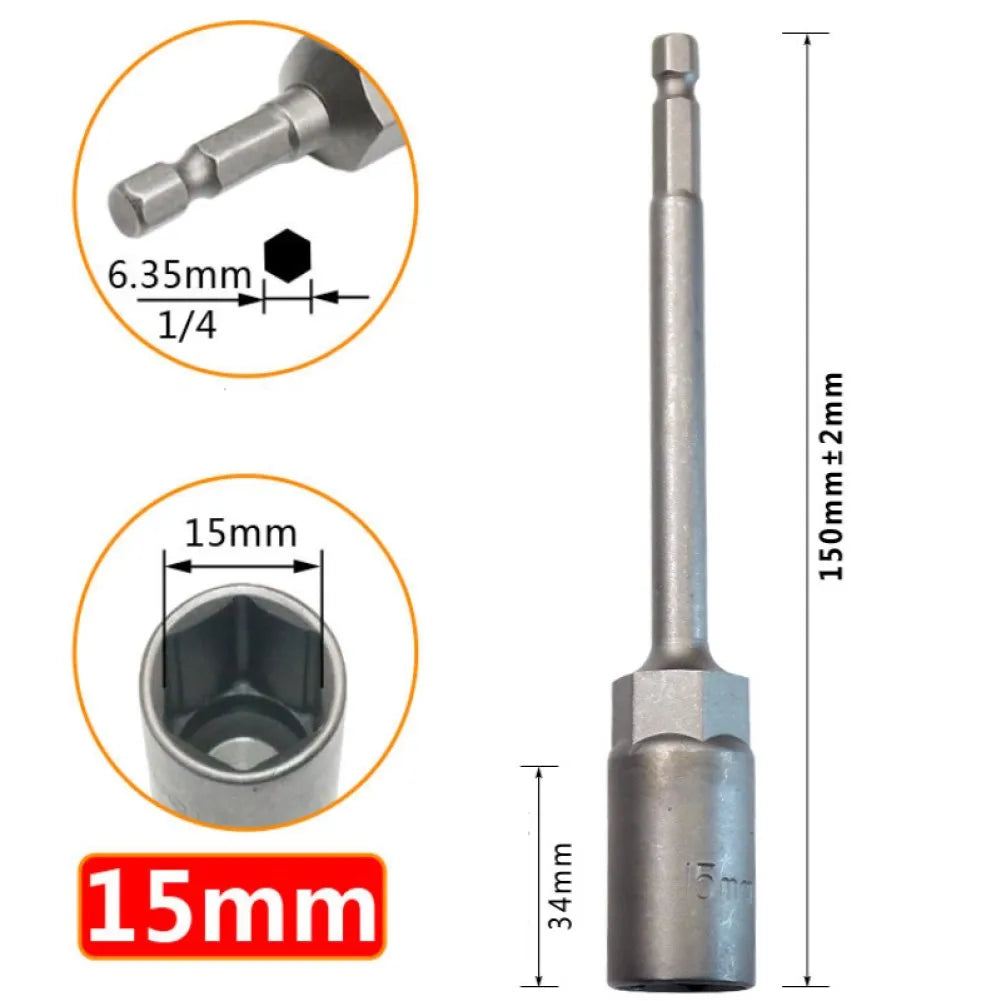 5 5- Lengthen Electric Drill Socket Head Bolt Nut Driver Bit Impact