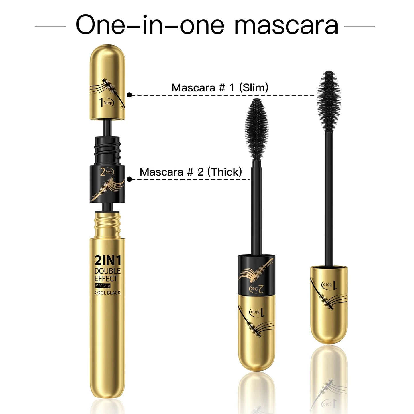 Hello Kiss 4D Silk Fiber Mascara – Waterproof, Volume & Length