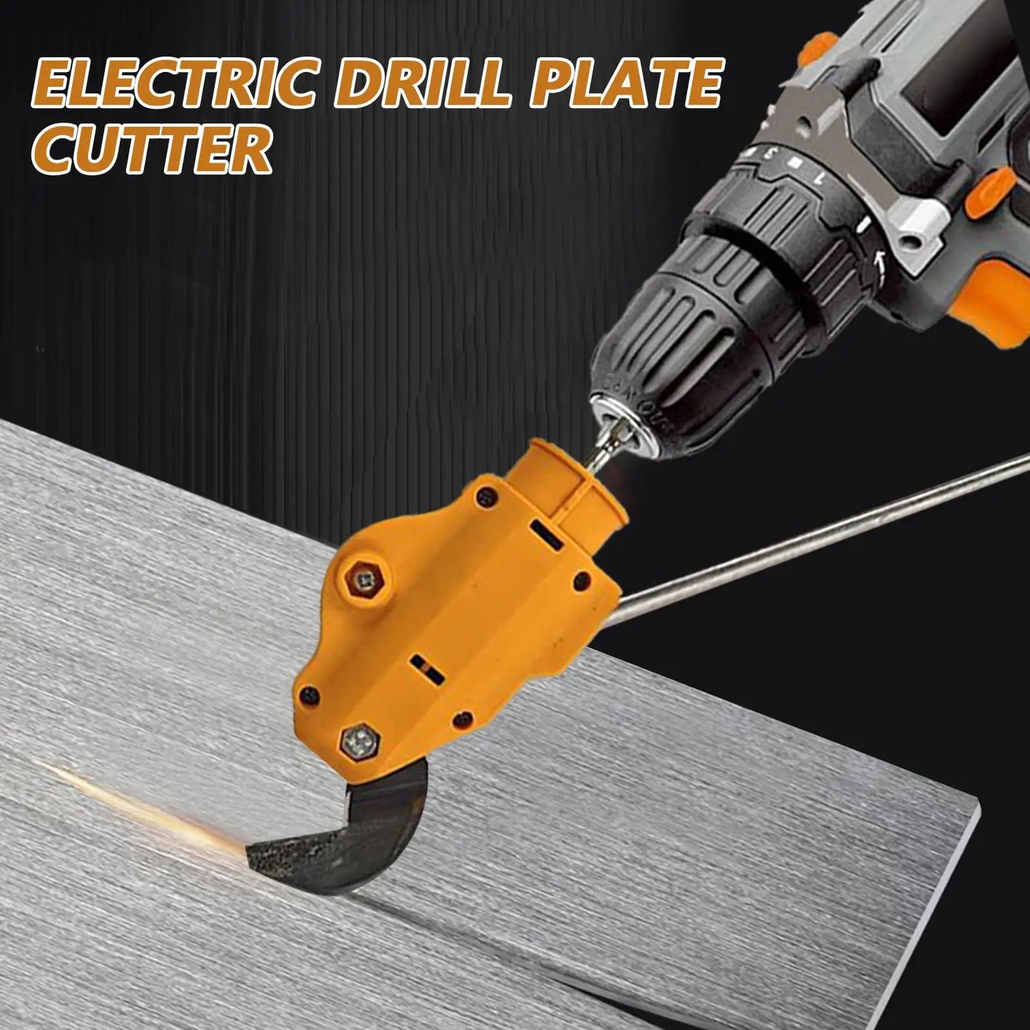 Metal Shears Drill Attachment Drill Metal Cutter Attachment Workshop Repair Accessory Electric Cutting Tool Part for Iron Peaceful Pleasures Health and Wellness CN
