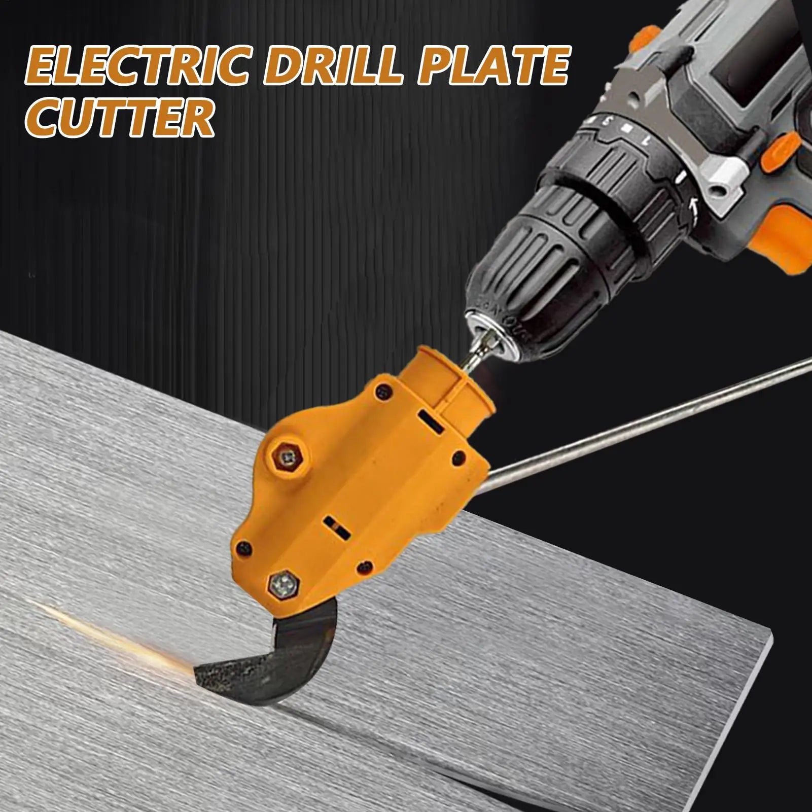 Metal Shears Drill Attachment Drill Metal Cutter Attachment Workshop Repair Accessory Electric Cutting Tool Part for Iron Peaceful Pleasures Health and Wellness CN