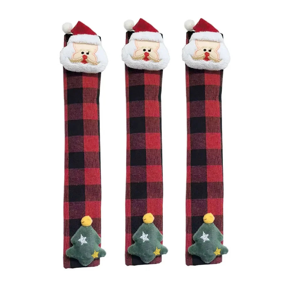 Christmas Fridge Handle Covers | 3D Holiday Designs, 8-Pack