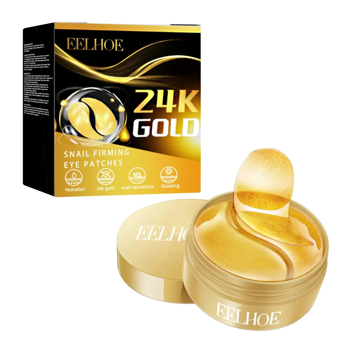Eelhoe 24K Gold Seaweed Eye Patches – Dark Circles & Puffiness