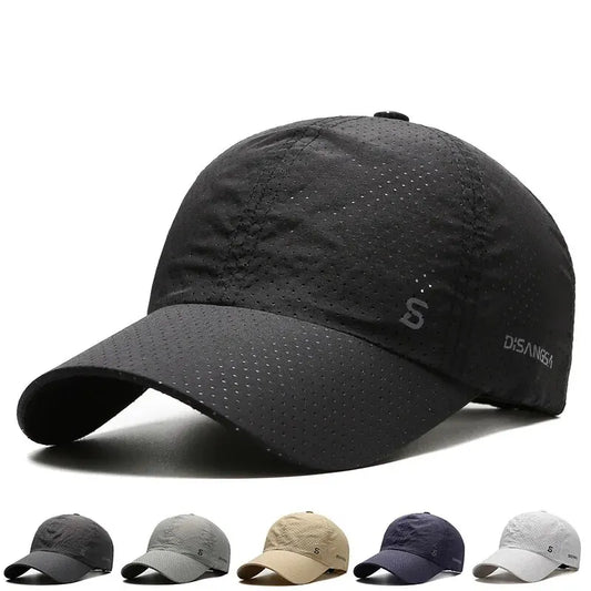 Quick-dry Breathable Outdoor Men's Sun Hat Summer Fishing Baseball Peaceful Pleasures Health and Wellness