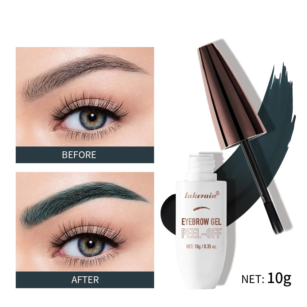 Waterproof Peel Off Eyebrow Gel Tint Semi Permanent Tattoo Brow Tint Transfer-proof, For Fuller & Defined Looking Brows Makeup Peaceful Pleasures Health and Wellness