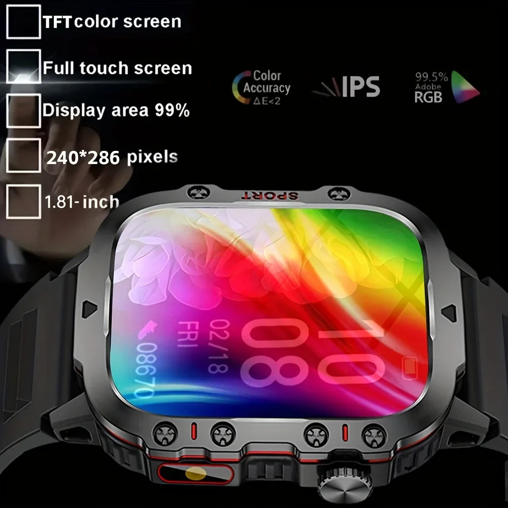 ERUN Smartwatch 1.81" Touchscreen | Alexa, Calls & Sleep Tracker