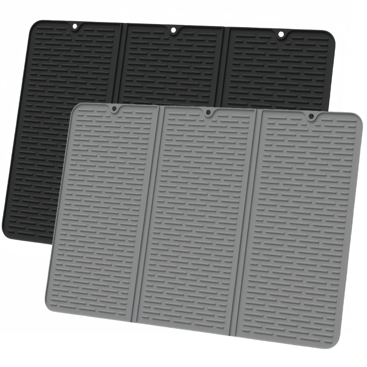Silicone Dish Drying Mat Foldable Drain Pad Non-slip Kitchen