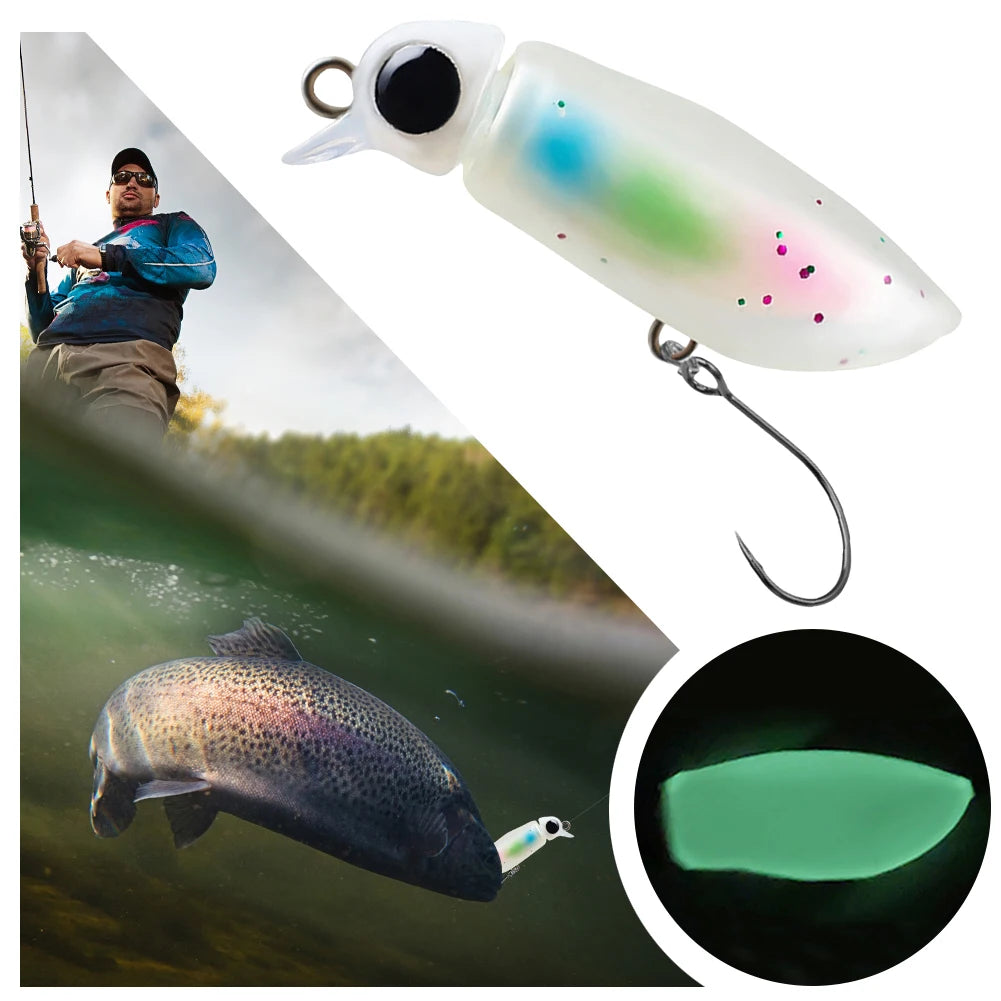 Mini Soft Plastic Fishing Lures – Trout & Perch Bait 5 Colors Peaceful Pleasures Health and Wellness