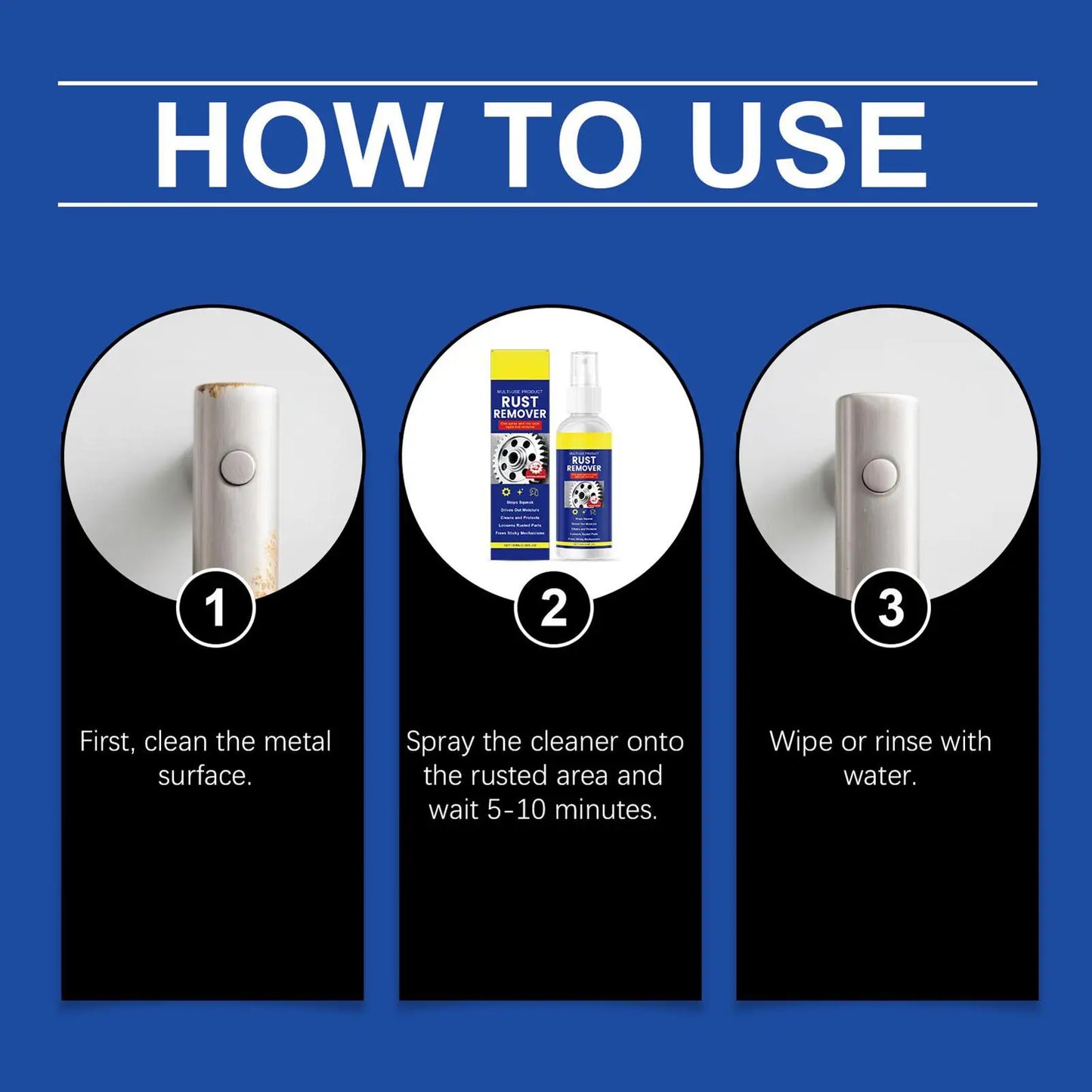 All-Purpose Rust Remover Spray 100ml – Metal, Car & Home