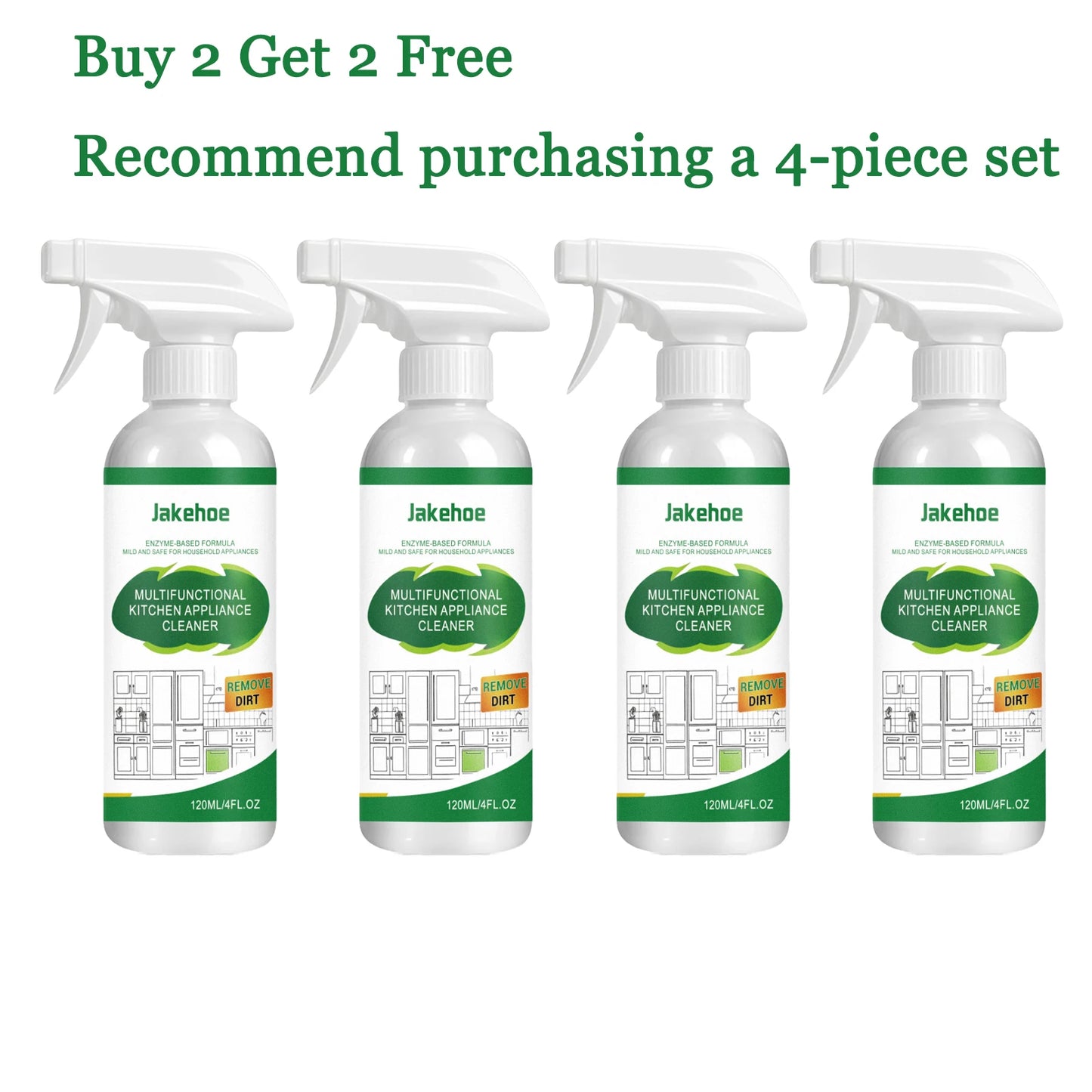 JAKEHOE 120ml Heavy Duty Kitchen Degreaser Multipurpose Cleaner