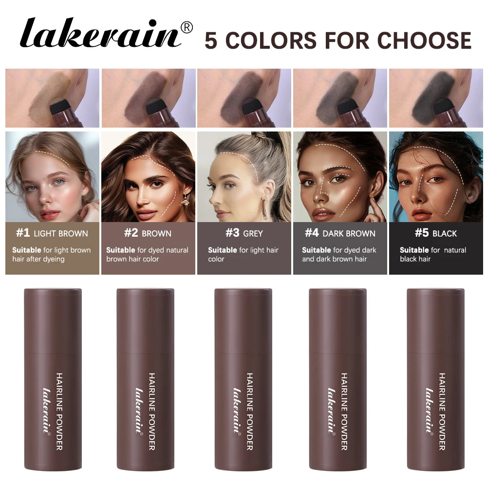 Lakerain Hairline Powder Filling Hair and Eyebrows Gaps Naturally Modify Long Lasting Holding Waterproof Sweat-proof Fine Powder Peaceful Pleasures Health and Wellness