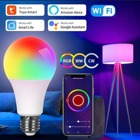 Smart WiFi RGB LED Bulb | Voice & App Control, Dimmable