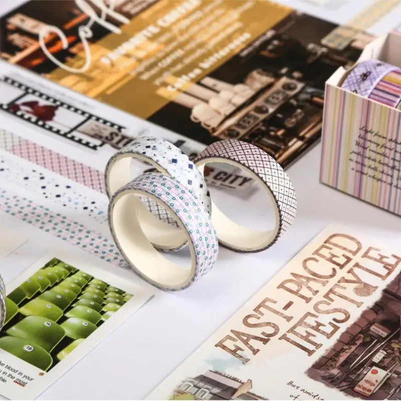 5-Pack Cherry Star Cartoon Washi Tape for Journals & Planners
