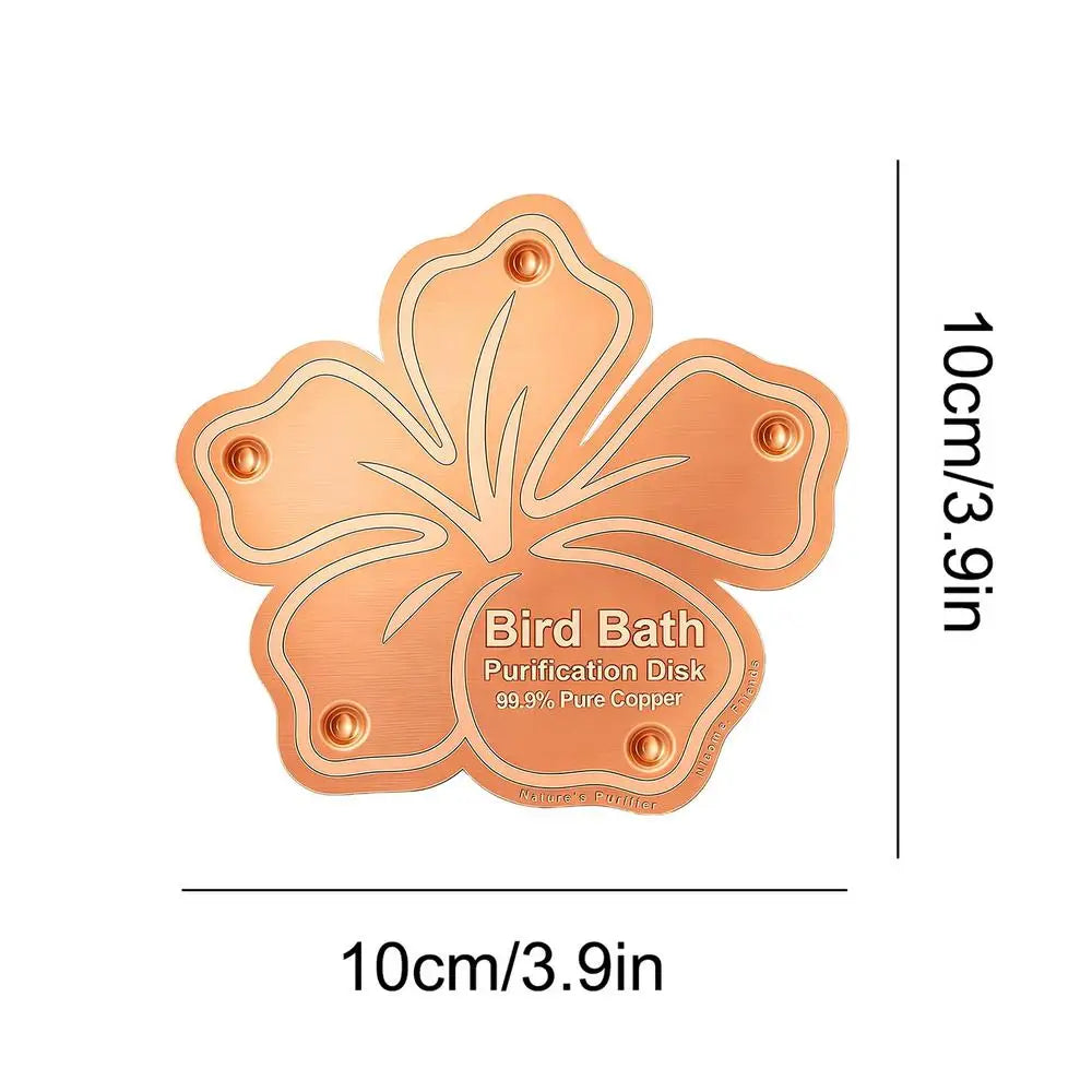 Copper Bird Bath Purification Disk | Natural Water Cleaner
