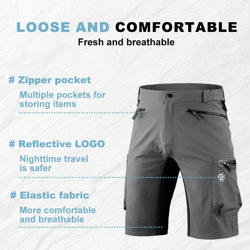 X-TIGER Men's MTB Cycling Shorts – Waterproof, Multi-Pocket