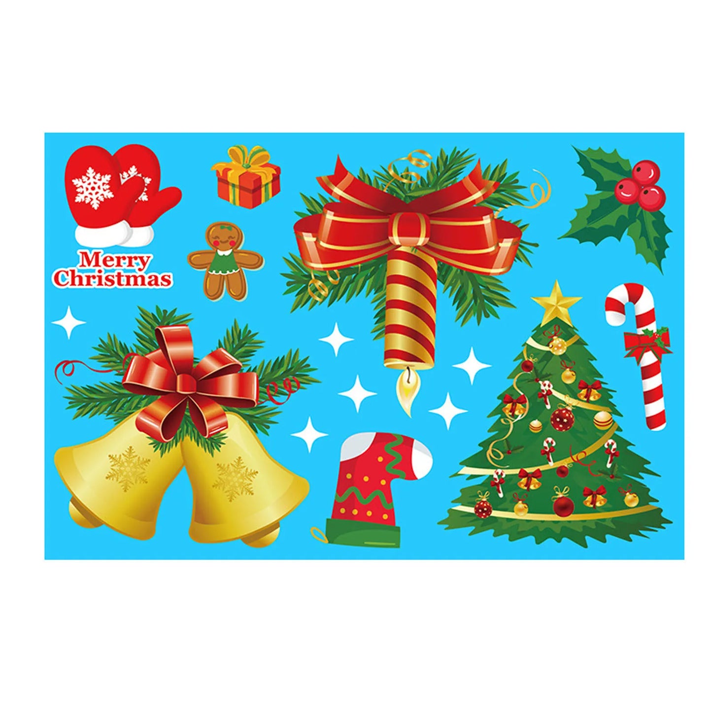 Christmas Electrostatic Window Stickers – Santa & Reindeer