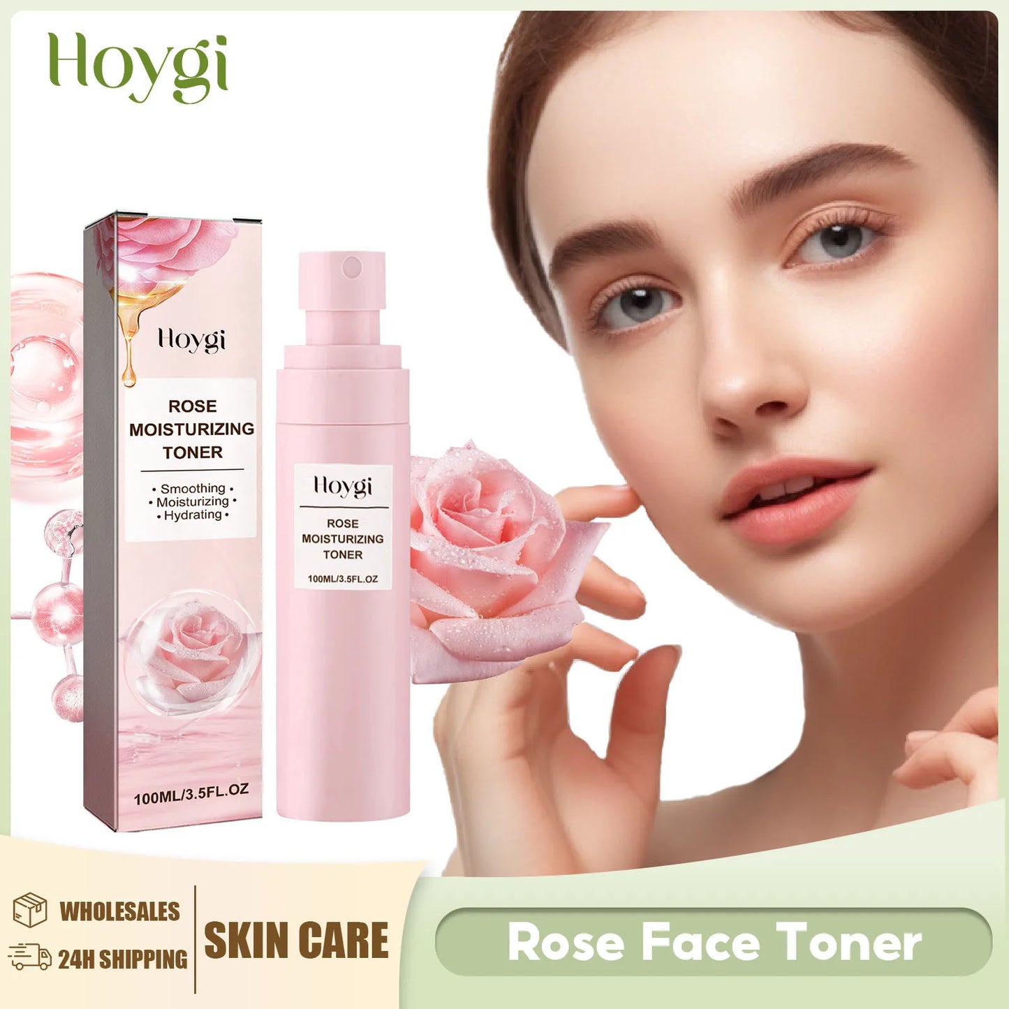 Rose Toner Moisturizing Nourishing Rejuvenating Improve Dryness Roughness Korean Skincare Oil Control Whitening Rose Water Spray Peaceful Pleasures Health and Wellness Default Title