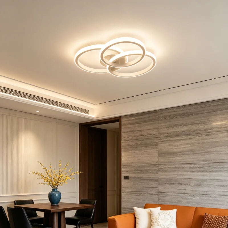 RUNTOIN Modern LED Ceiling Light – 3-Color Chandelier Lamp LED Ceiling Light Peaceful Pleasures Health and Wellness