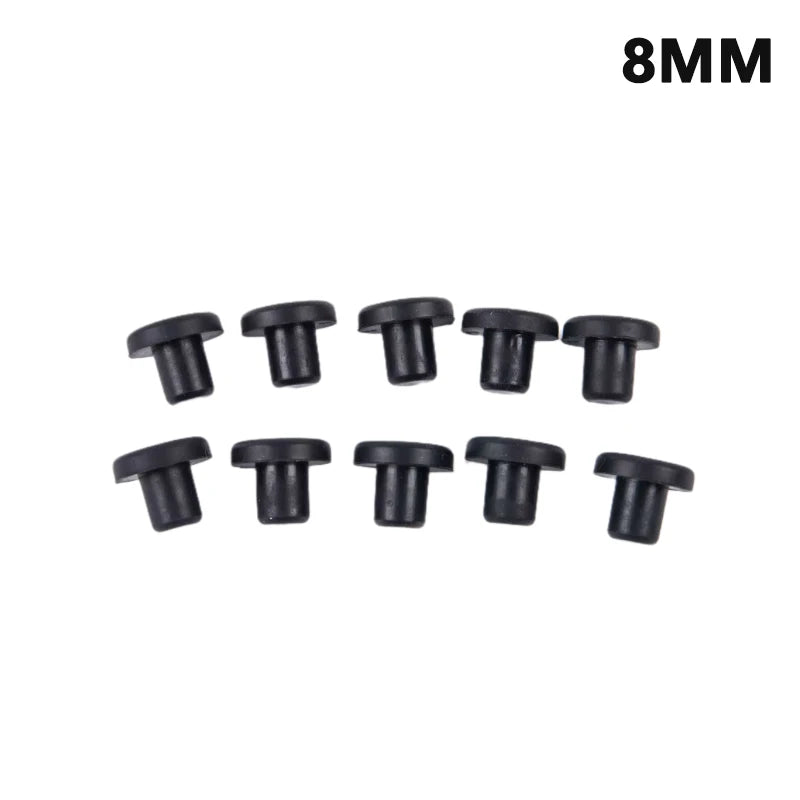 10Pcs Silicone Rubber Hole Plugs 3–12mm | High Temp Seal Caps Rubber Hole Plugs Peaceful Pleasures Health and Wellness 8mm