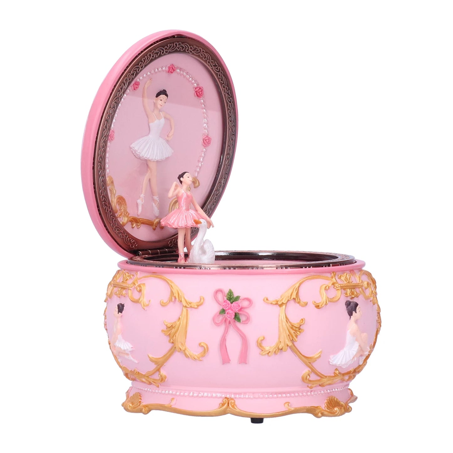 Decoration Music Box Exquisite LED Figurine Rotation Home Girls