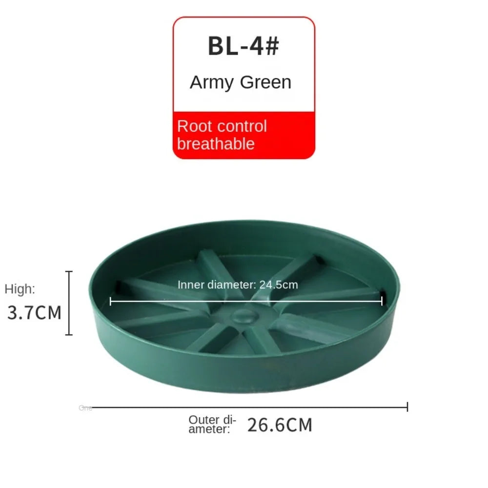 Breathable Plastic Flower Pot Tray | Anti-Rot Plant Saucer