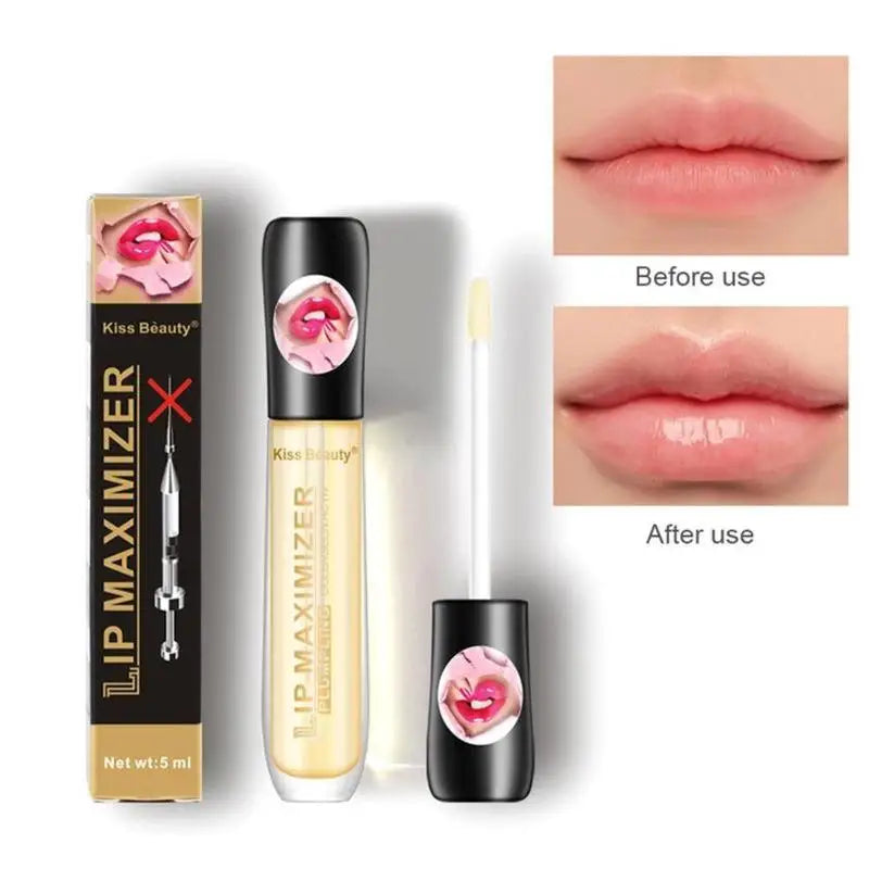 Liquid Lip Plumper Plumping Lip Gloss,Clear Lip Oil Waterproof Moisturize Long Lasting Nutritious Lip Plumper Makeup Skin Care Peaceful Pleasures Health and Wellness 1pc