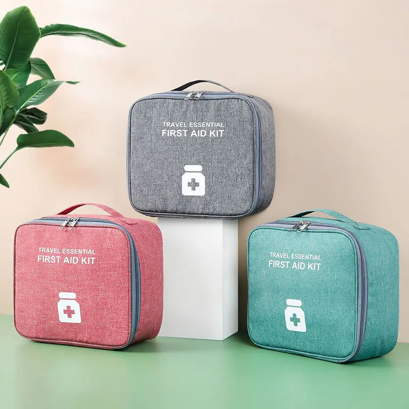 Home First Aid Kit Large Capacity Empty Medicine Storage Bag Portable Travel Medicine Box Survival Bag Emergency Bag For Car Peaceful Pleasures Health and Wellness