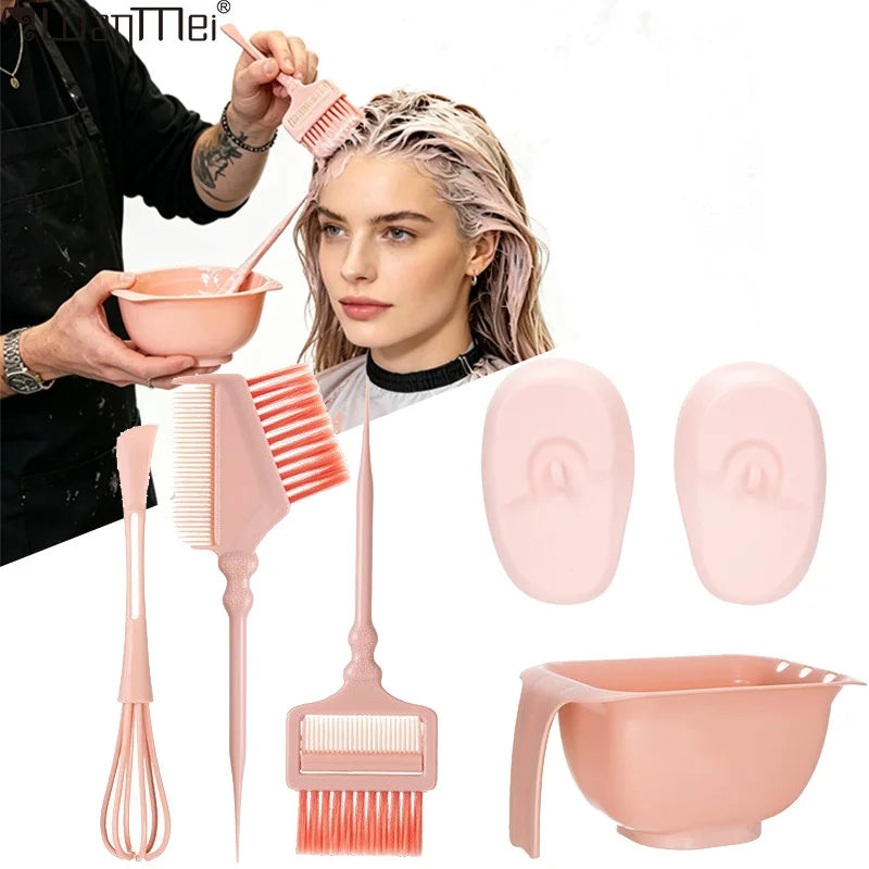 5pcs/set Hair Dye Kit Hair Dye Tools Hairdressing Styling Accessories With Hair Dye Color Mixer Hair Dye Brush Bowl Salon Hair Peaceful Pleasures Health and Wellness