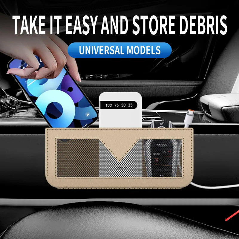 Car Door Storage Bag – PU Leather Multi-Pocket Hanging Organizer Car Door Organizer Peaceful Pleasures Health and Wellness