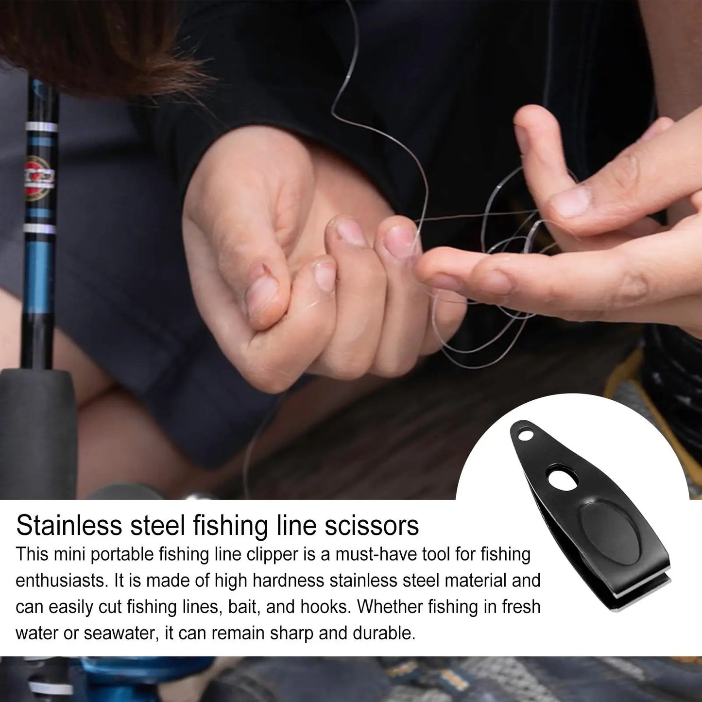 Portable Fishing Line Cutter & Hook Remover Clipper Fishing Line Clipper Peaceful Pleasures Health and Wellness