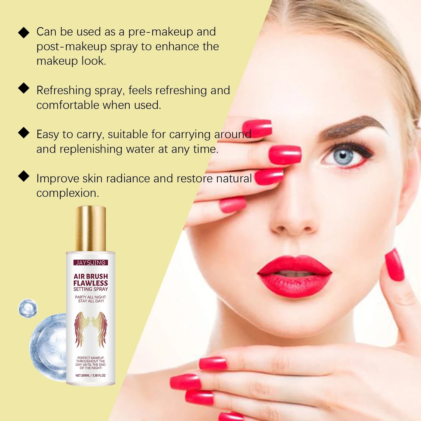 Hyaluronic Acid Makeup Setting Spray – Hydrating & Waterproof