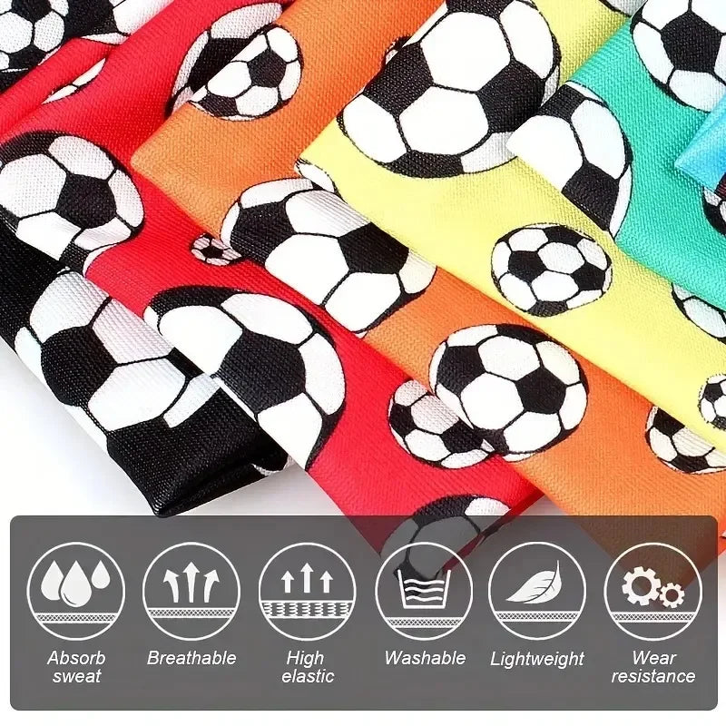 Women's Soccer Print Sports Headband | Elastic Sweatband