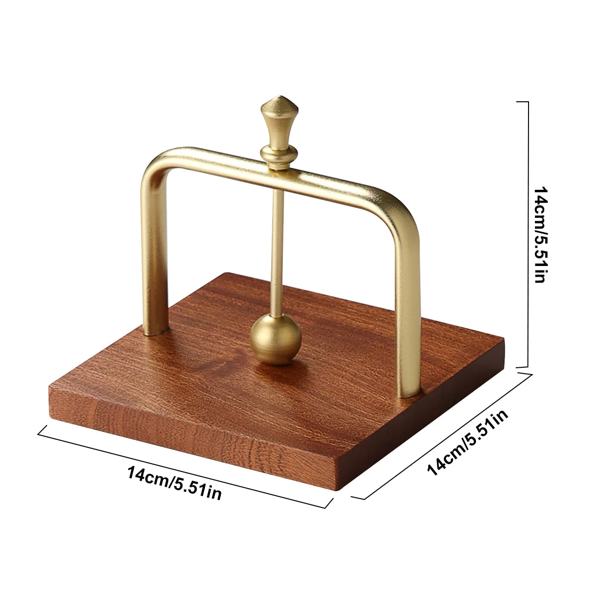 Leeseph Modern Napkin Holder with Wooden Base, Elegant Design for Dining Table, Sturdy and Decorative Holder for Paper Napkins Peaceful Pleasures Health and Wellness G