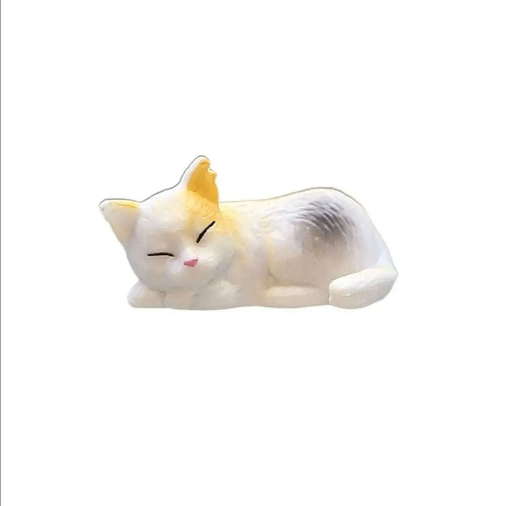 Office Desktop Mini Cute Little Cat Ornament Computer Car Center Console Display Screen Edge Decoration Figurine Simulation Cats Peaceful Pleasures Health and Wellness 08