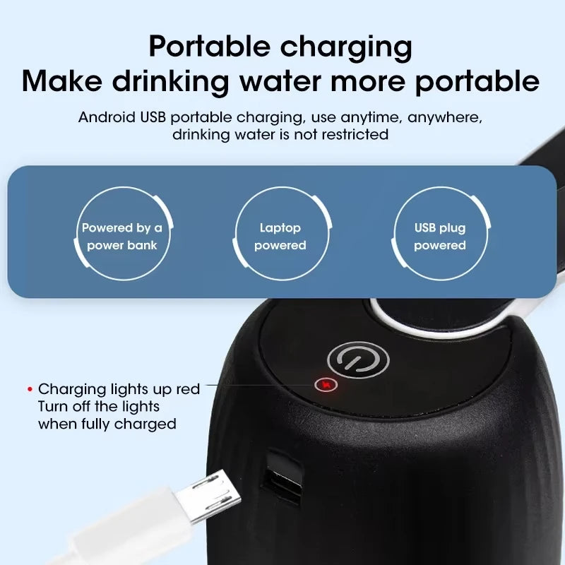 Portable Electric Water Pump Mini USB Gallon Bottle Dispenser with One-Key Automatic Switch for Home and Outdoor Use Peaceful Pleasures Health and Wellness