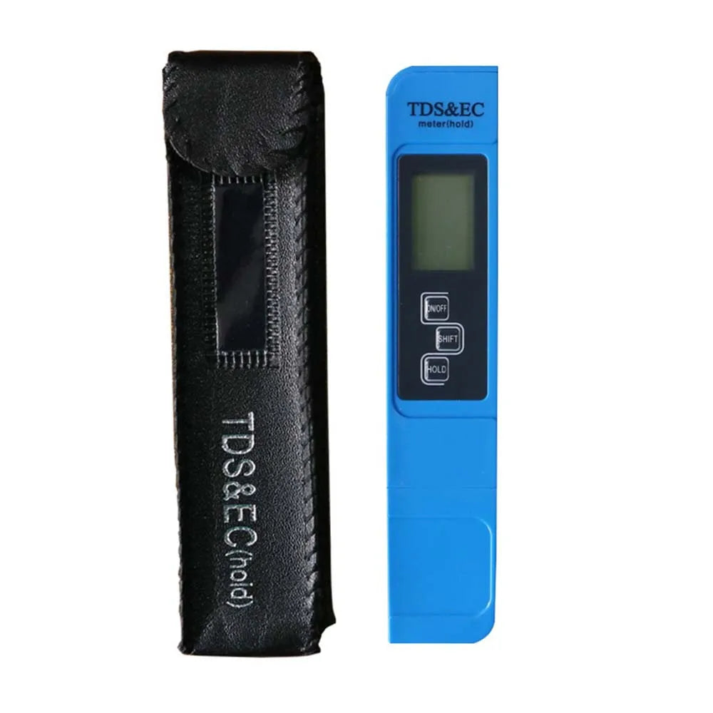 3 in 1 Portable Water Meter Pen High Accuracy TDS/Temp/EC-Conductivity Tester LCD Water Analyzer for Aquariums Pools Home-use Peaceful Pleasures Health and Wellness Blue