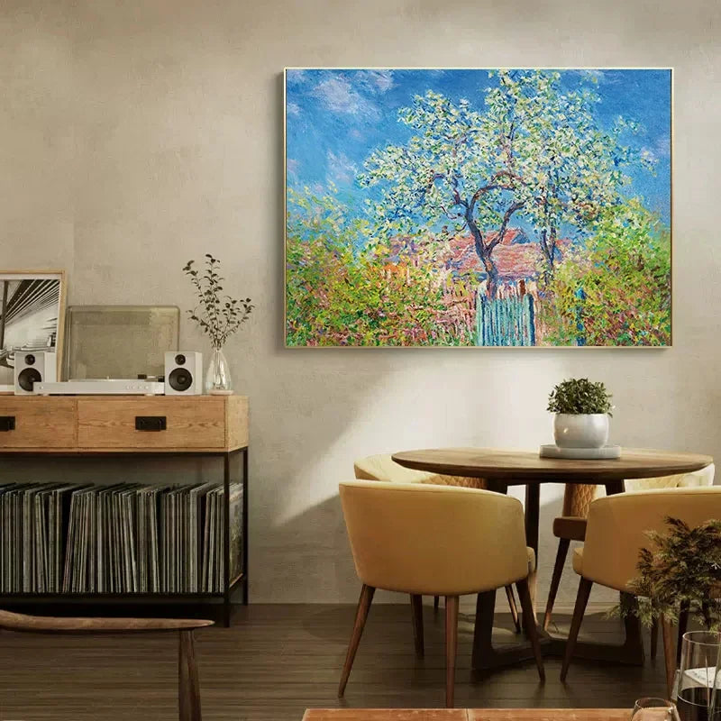 Claude Monet Exhibition Posters Canvas Oil Painting Garden Boat Lake Landscape Nature Landscape Wall Room Home Decor Peaceful Pleasures Health and Wellness