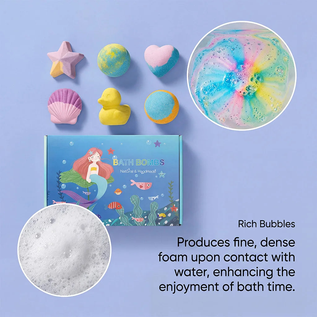 Bath Bombs with Surprise Inside – 6pc Fizzing Gift Set