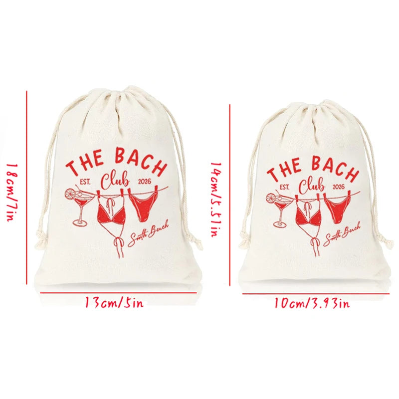 Bach Club Bikini Drawstring Gift Bags | Bachelorette Party