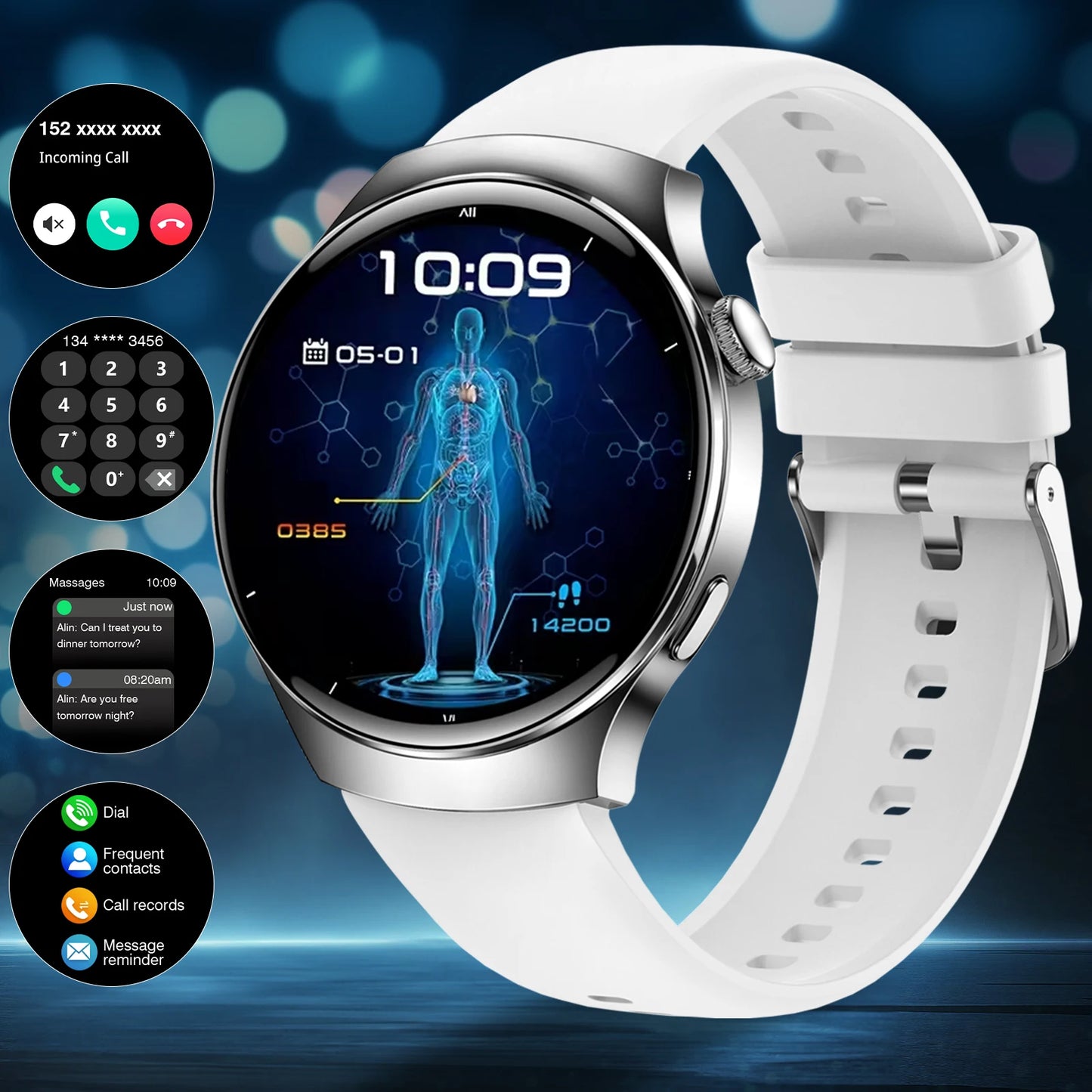 LOMAXFR HD Touchscreen Smartwatch – Calling, Music & Sport