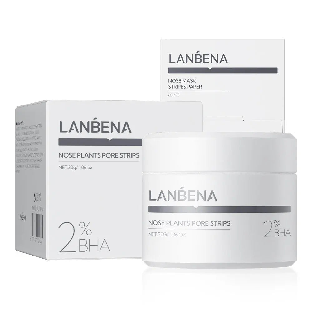 LANBENA Blackhead Remover Nose Mask Peeling Deep Cleansing Face Mask Oil Control Skin Care (60 Stickers) Peaceful Pleasures Health and Wellness 2.0 upgrade