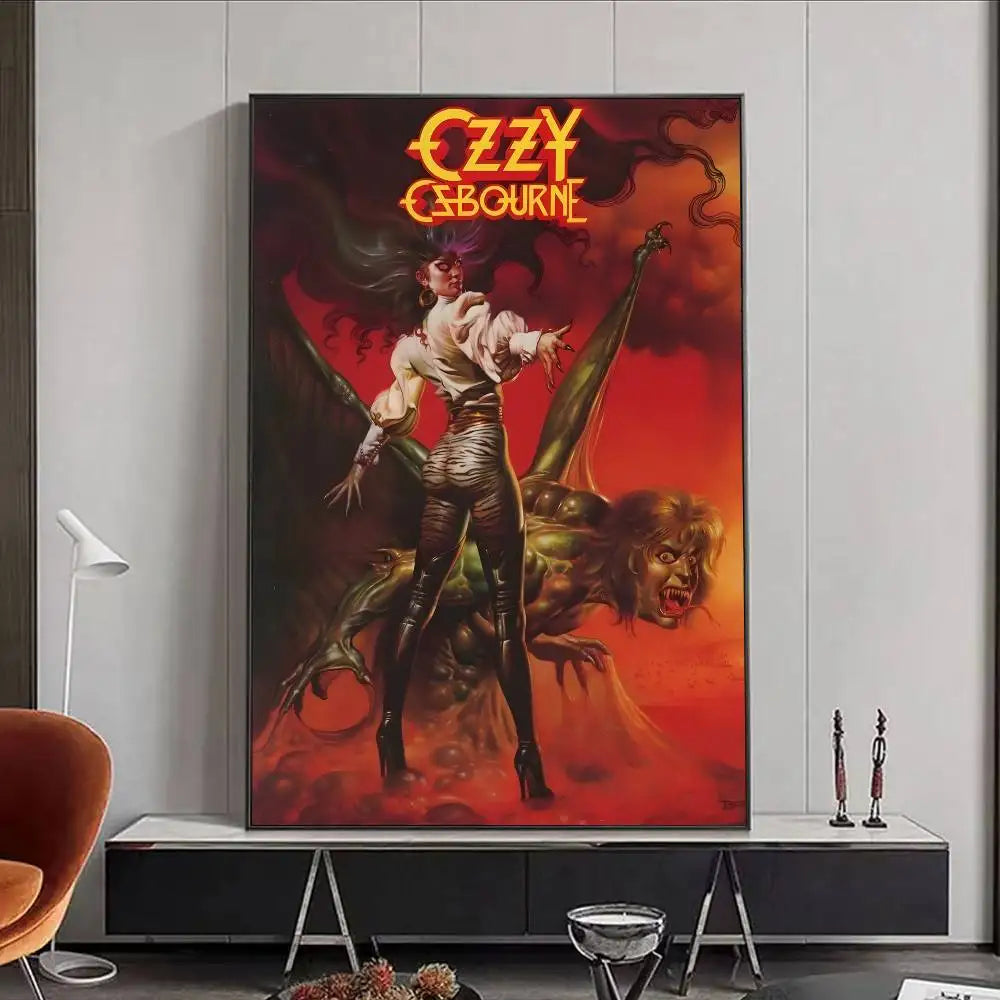 Ozzy Osbourne HD Wall Poster | Waterproof PVC Music Decor Music Wall Poster Peaceful Pleasures Health and Wellness z15 21X30cmNoframe