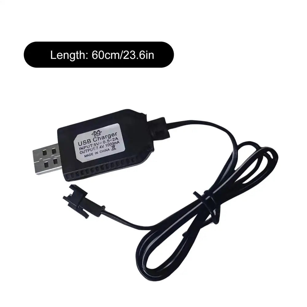 USB Lithium Battery Charger 7.4V 1000mA Fast Charging Cable RC Airplane Lithium Battery SM-2P SM-3P SM-4P Drone Battery Charge Peaceful Pleasures Health and Wellness SM2P