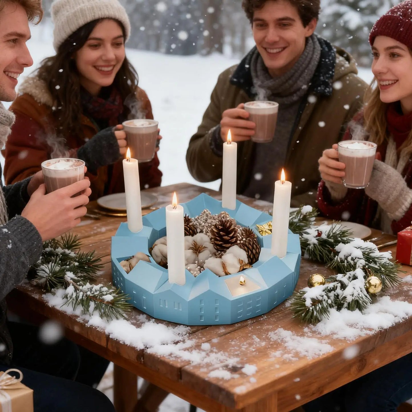 Home Resin Casting Mold Easy Release Smooth Craft Silicone Resin Mold for Family Enthusiast Home Indoor Candle Soap Holiday Peaceful Pleasures Health and Wellness
