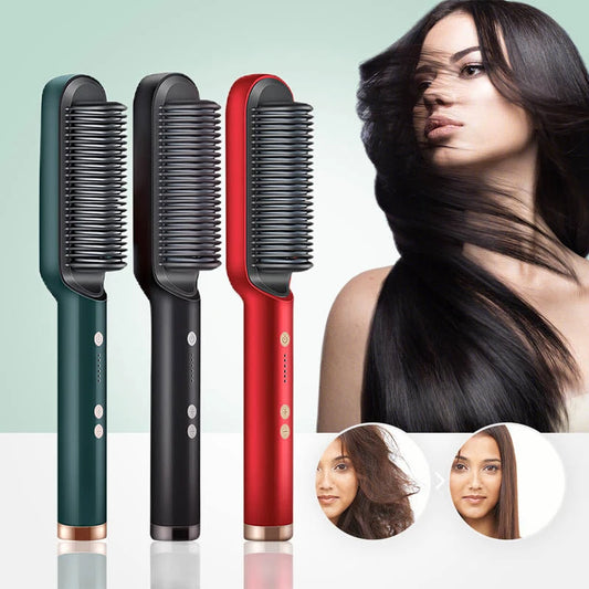 Hair Straightener Hot Comb Curling Iron Multi-speed Electric Straightening Comb Curling Iron Hair Brush 2023 Hot Sale Peaceful Pleasures Health and Wellness