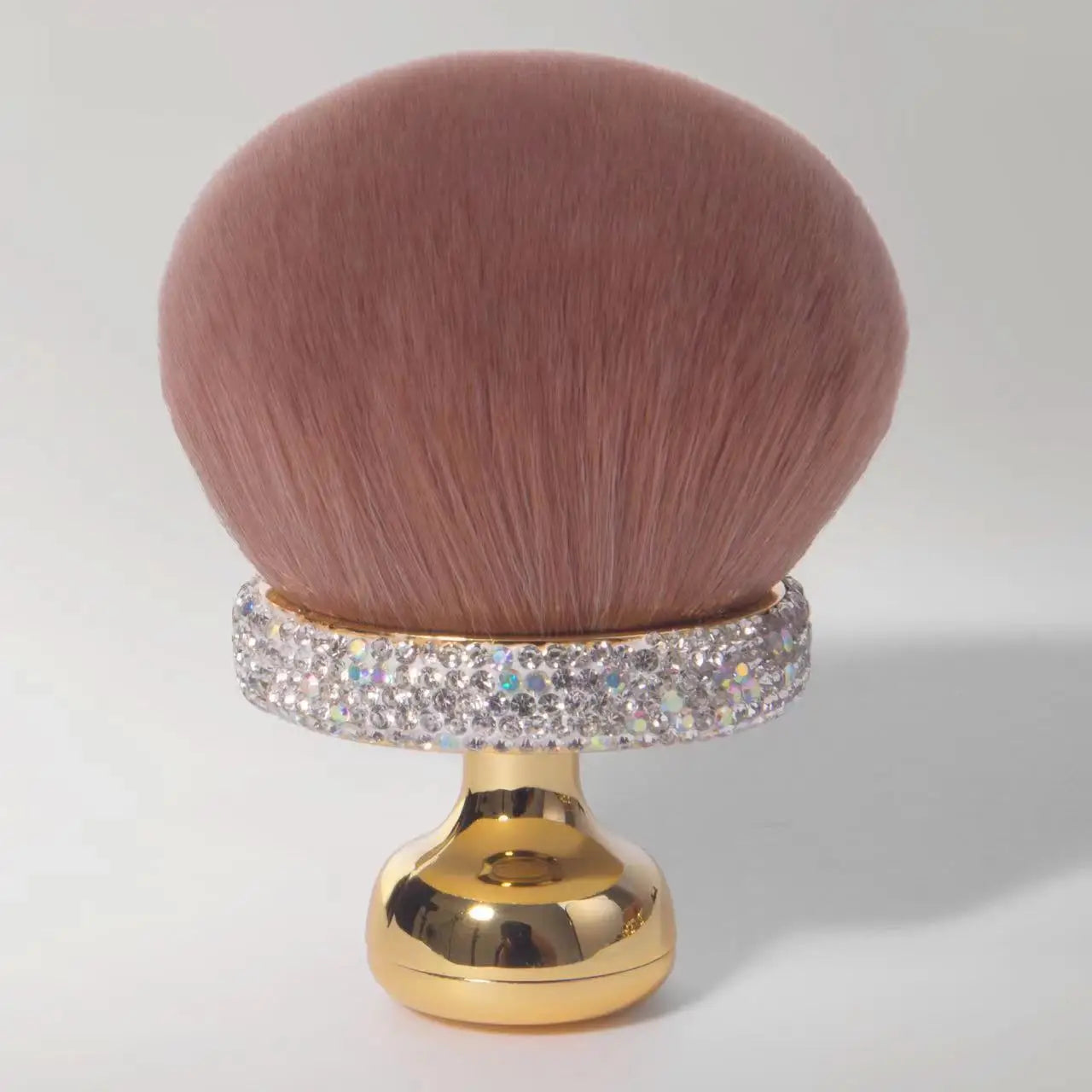 Large Mushroom Head Cheek Powder Brush Body Loose Powder Brush Super Size Cosmetic Brush Nylon Bristles Plastic Handle Peaceful Pleasures Health and Wellness White