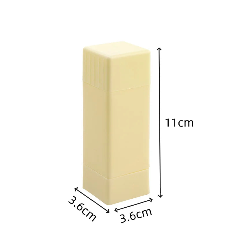 Butter Jar Organiser Applicator Stick Hand Butter Spreader Sticks Plastic Storage Box Kitchen Baking Tools Cheese Keeper Case Peaceful Pleasures Health and Wellness yellow